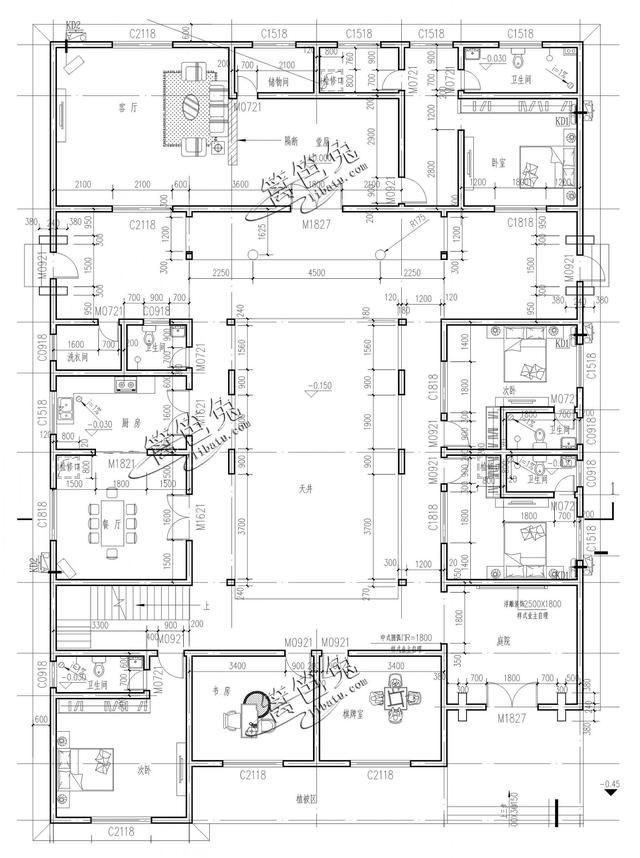 適合農村的風俗習慣,院子寬敞開闊 四合院佈局圖 10套自建房雙拼別墅