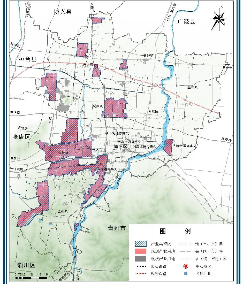 临淄区最新规划图出来啦!涉及村庄,工业