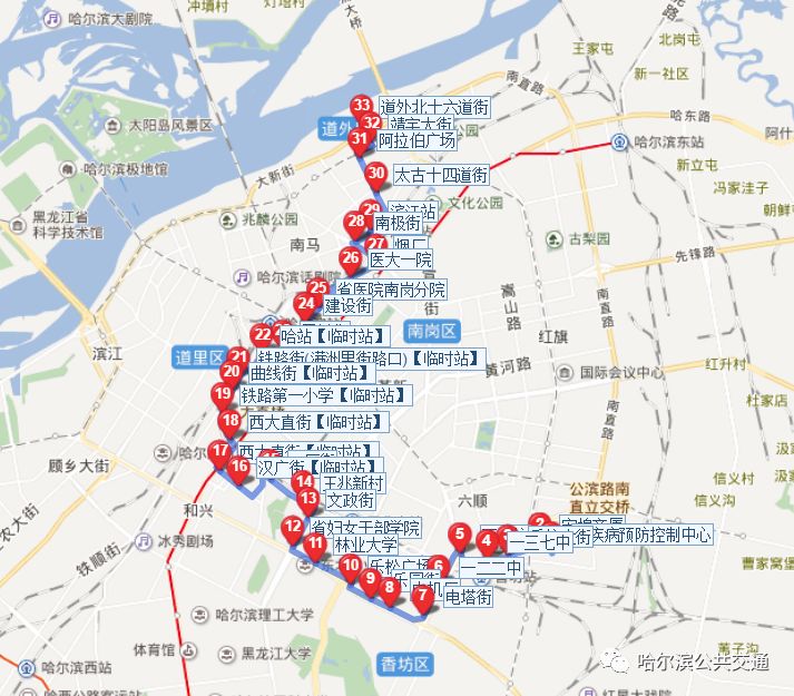 73路路线图:93路路线图来源:哈尔滨新晚闻网,哈尔滨公共交通手机记者