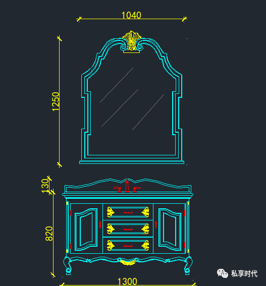 【干货分享】 豪华浴室柜卫浴柜家具设计cad