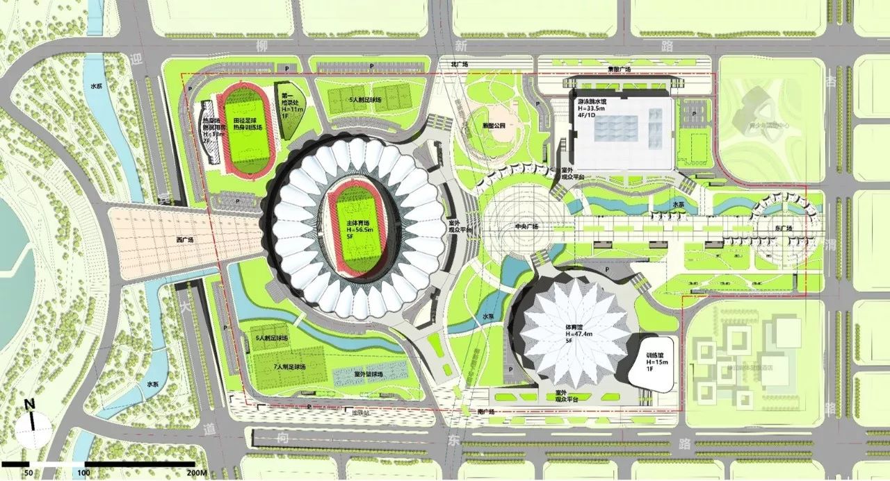 西安奥体中心规划图图片