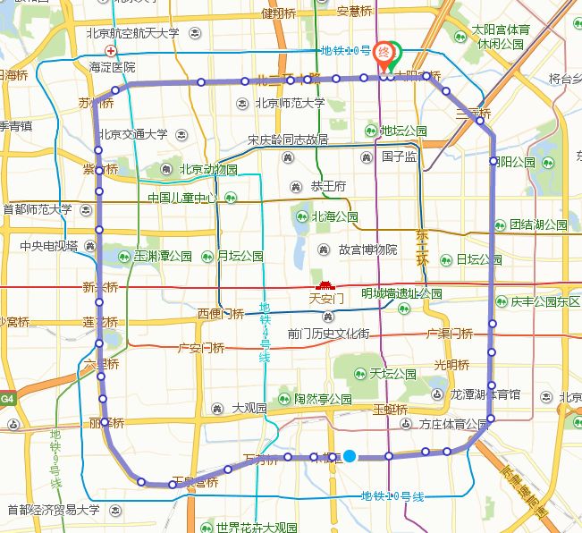 北京1路公交车路线图图片