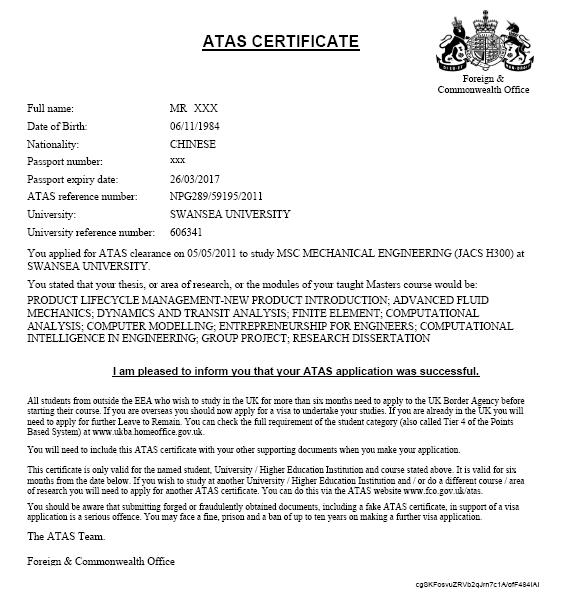 ATAS Clearance Certificate   E5ea8a9e1c5b432ca0933f3c2b7e539b 