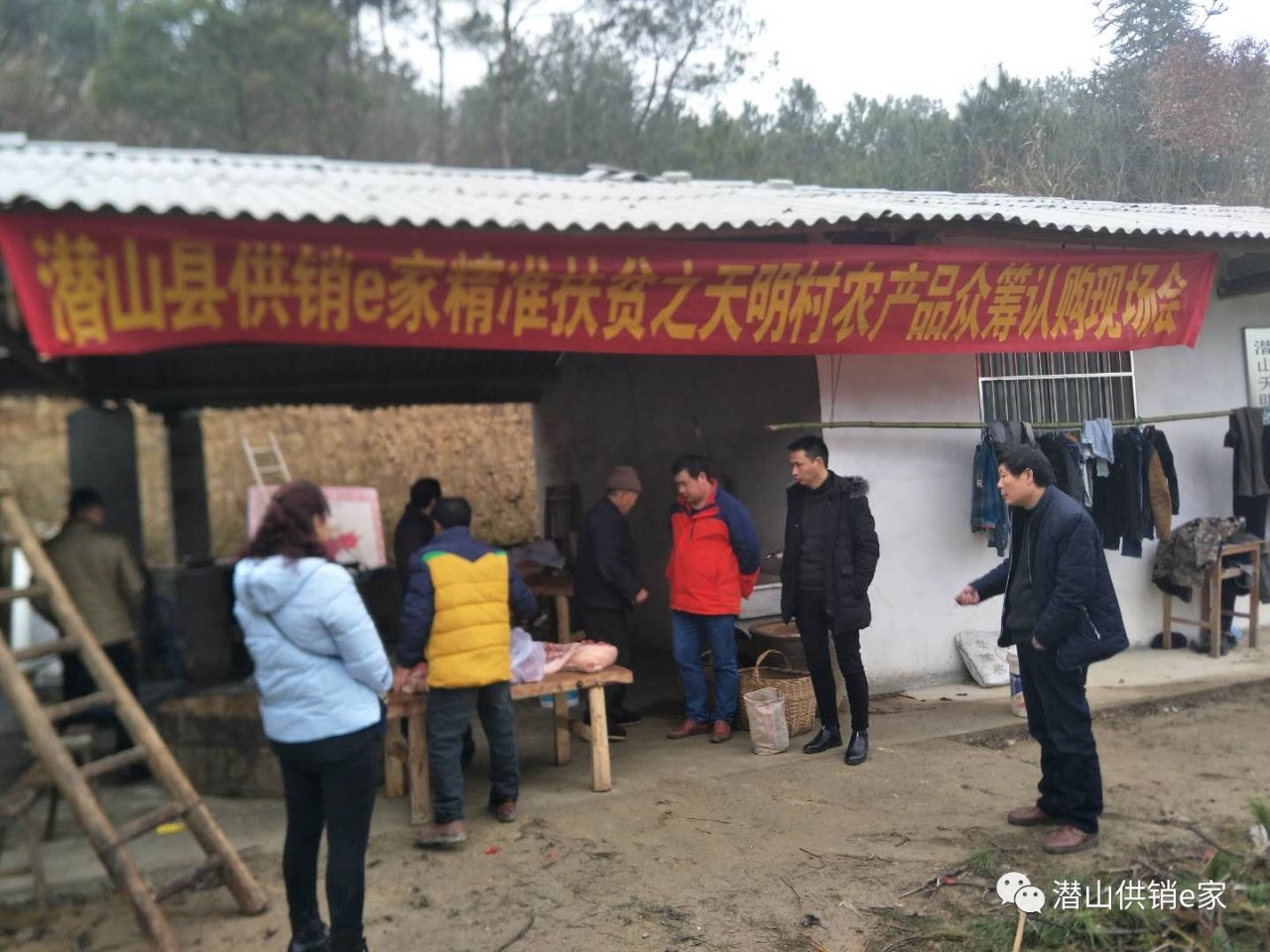 以高於市場的價格對該村精準扶貧建檔立卡貧困戶餵養的黑豬進行購買