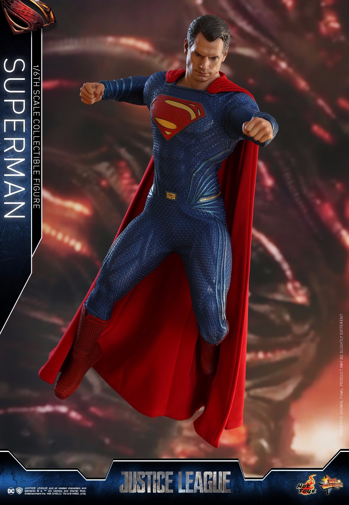 新品預定hottoys16mms465正義聯盟超人superman雙頭雕激光眼發光版