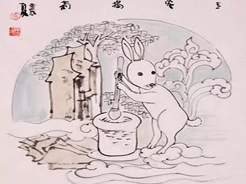 嫦娥简笔画 简单 玉兔图片