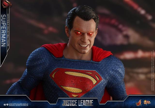 新品預定hottoys16mms465正義聯盟超人superman雙頭雕激光眼發光版