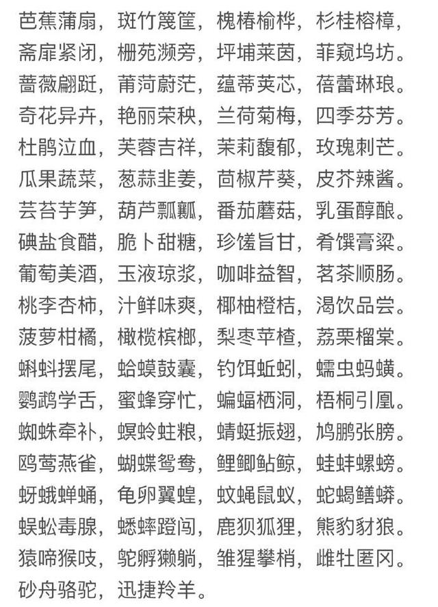 4000汉字无一重字 给孩子挂墙上背 一周学完小学6年生字