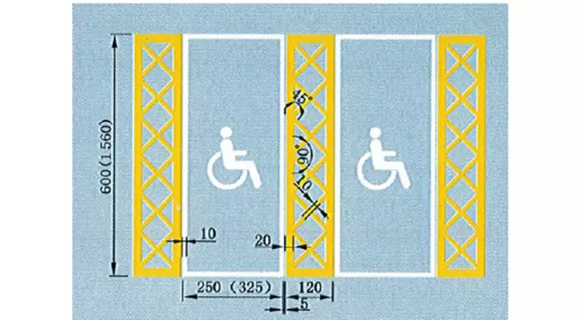 无障碍停车位尺寸标准图片