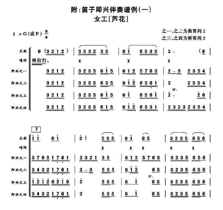 绍剧三五七板胡简谱图片