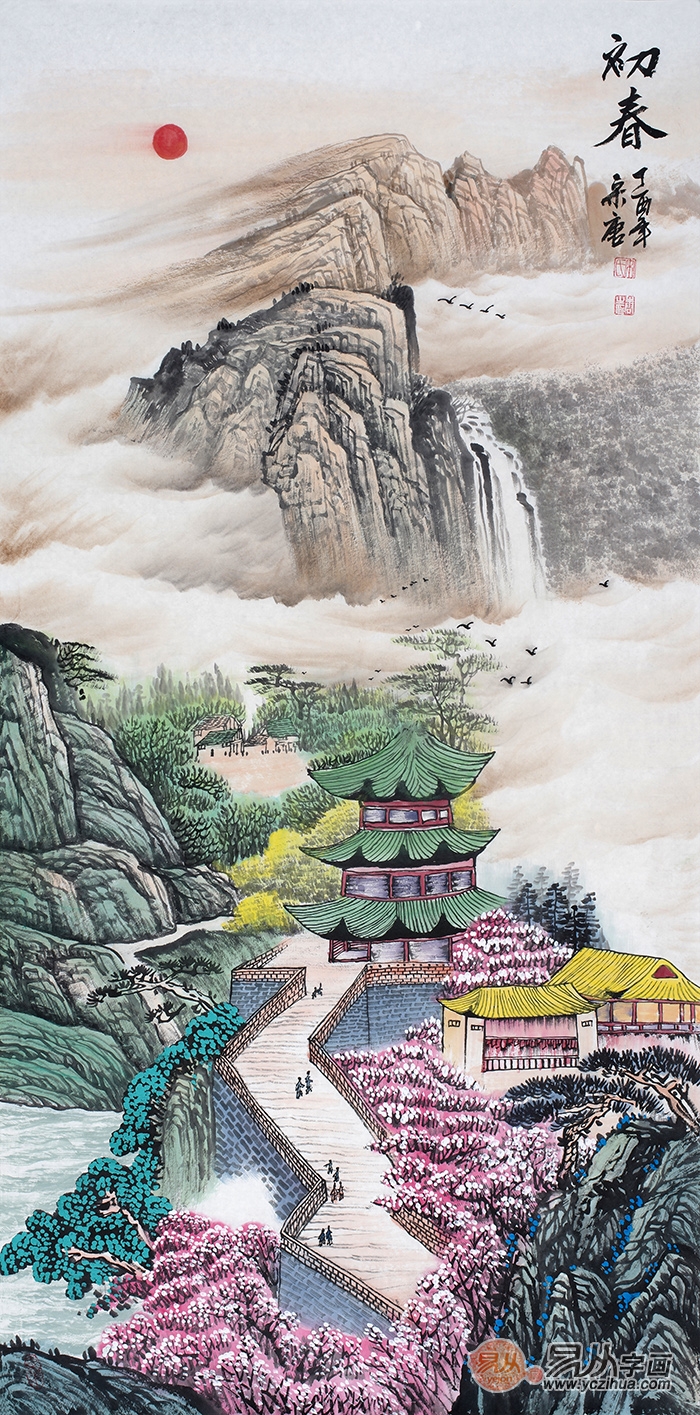 家居装饰山水画,破房子也可以是5a级景区