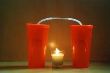 自制蜡烛抽水机图片