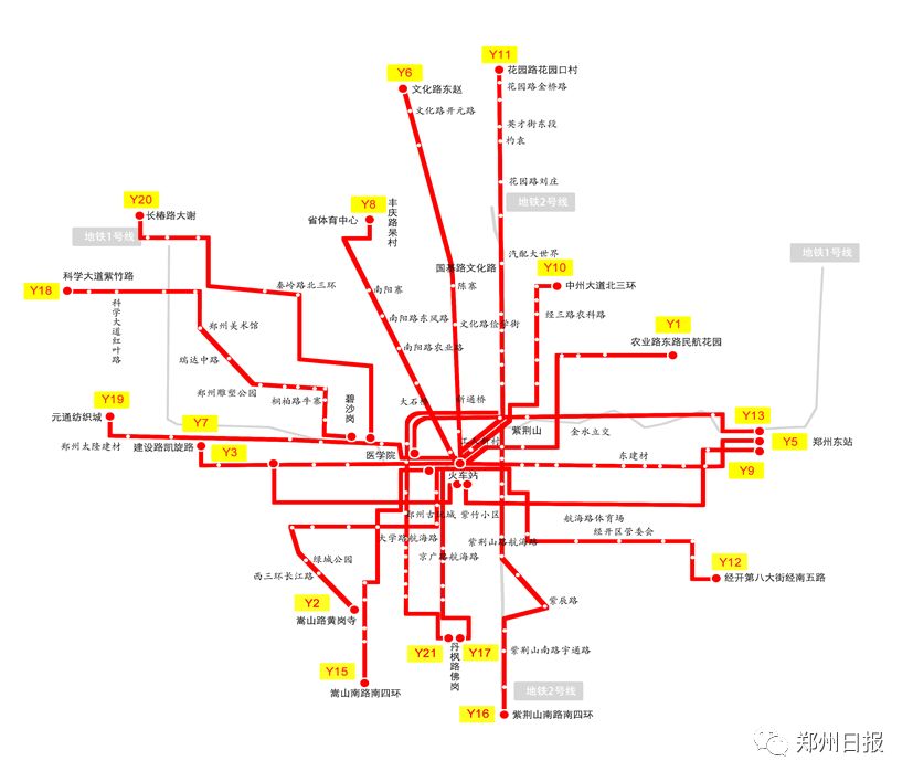 郑州公交车线路图图片