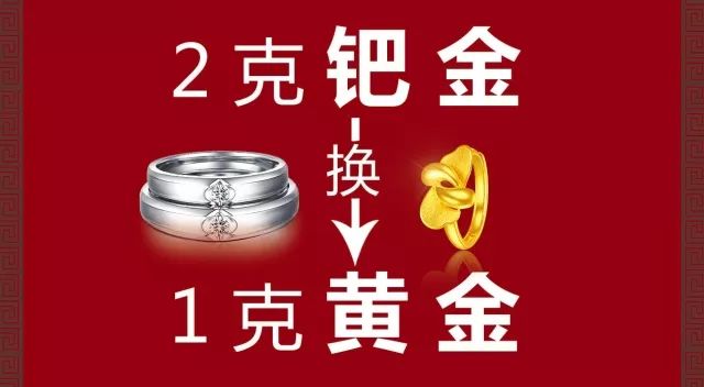 2克鈀金換1克黃金