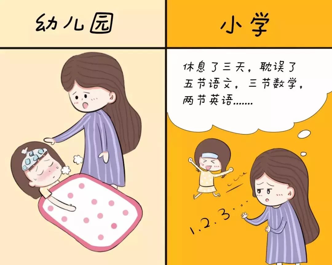 小学与幼儿园的不同图片