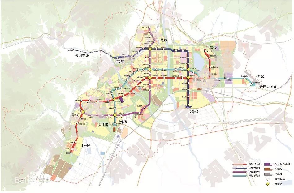 大同市地铁规划路线图图片