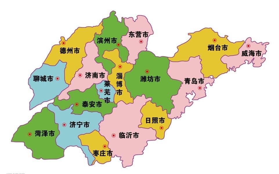 山东地图简图图片