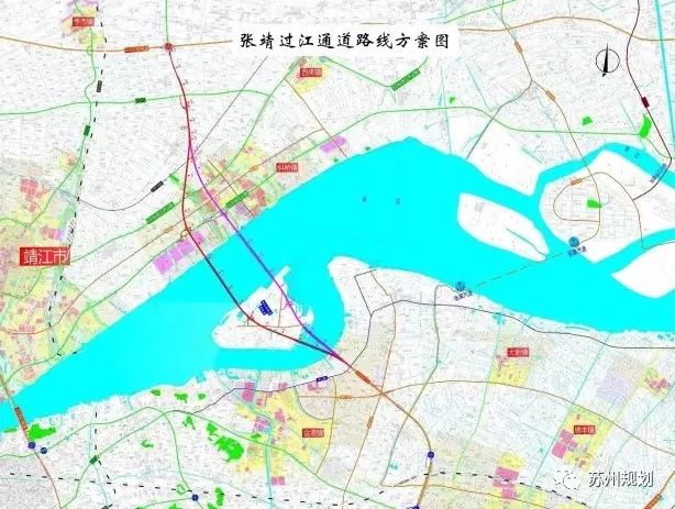 規劃于靖江東部,北接滬陝高速,南接已建成的張家港疏港高速公路