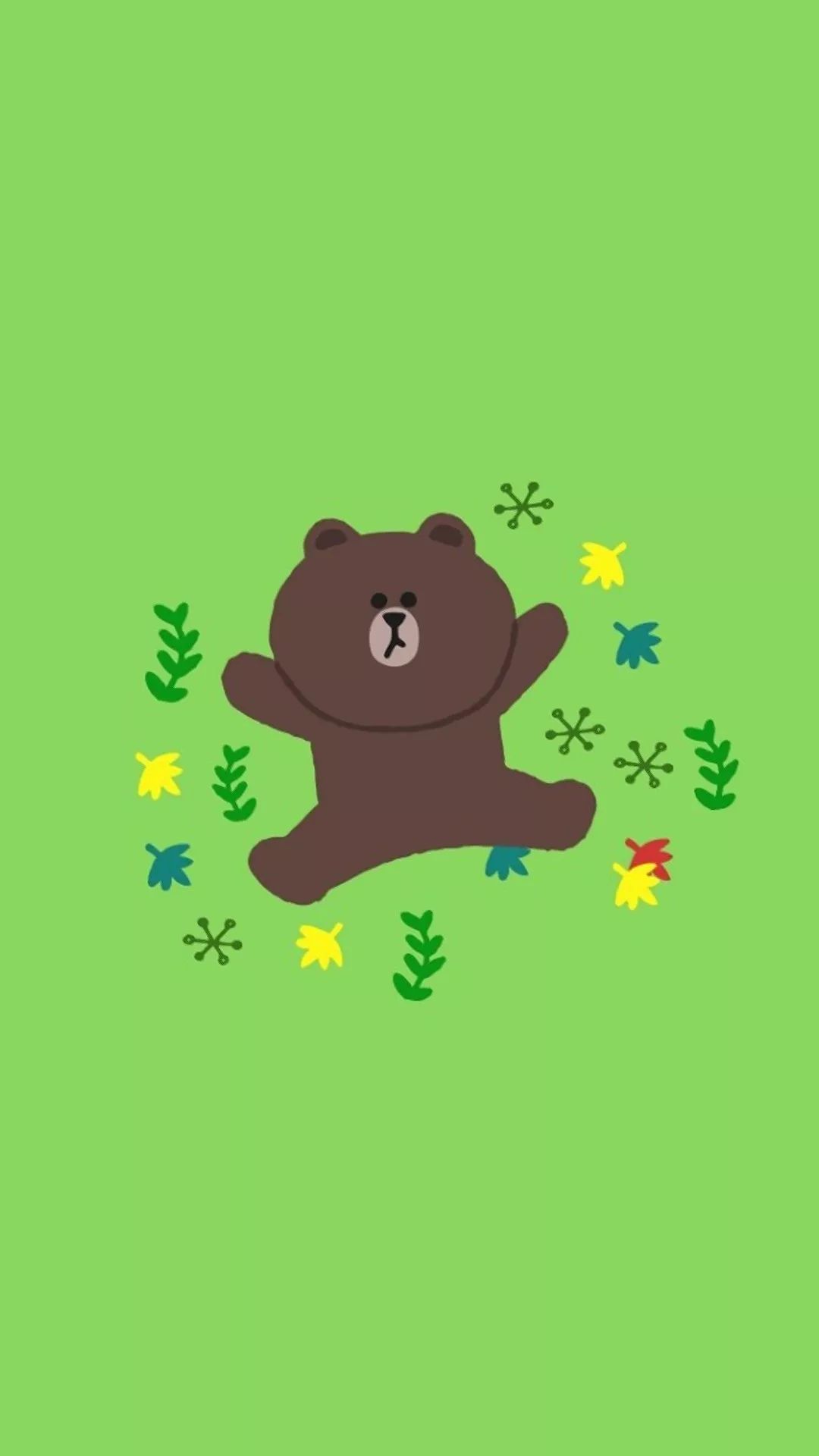 布朗熊绿色壁纸图片