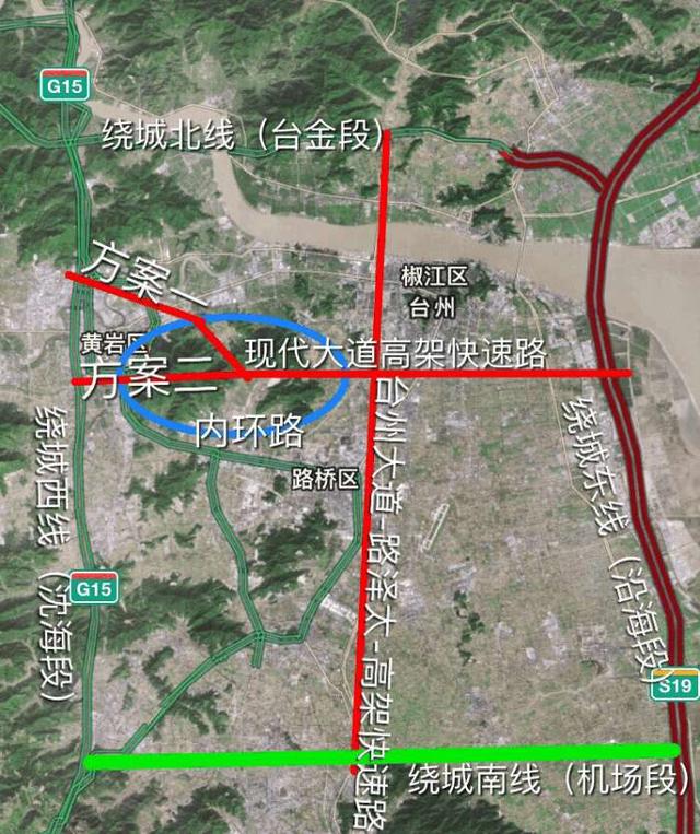 台州绕城高速规划图图片