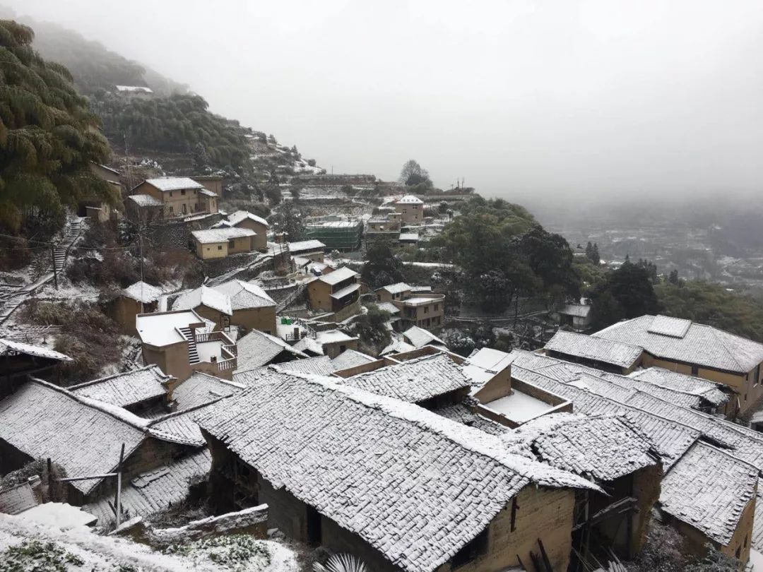 松阳四都雪景图片