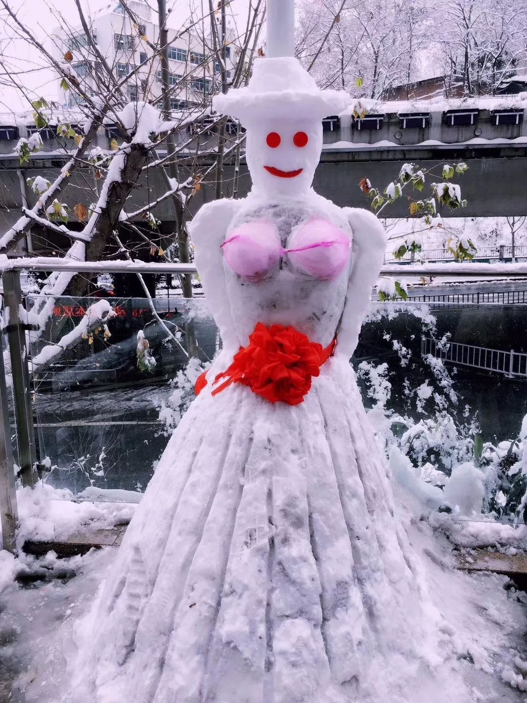 绚丽多彩雪人装扮图片