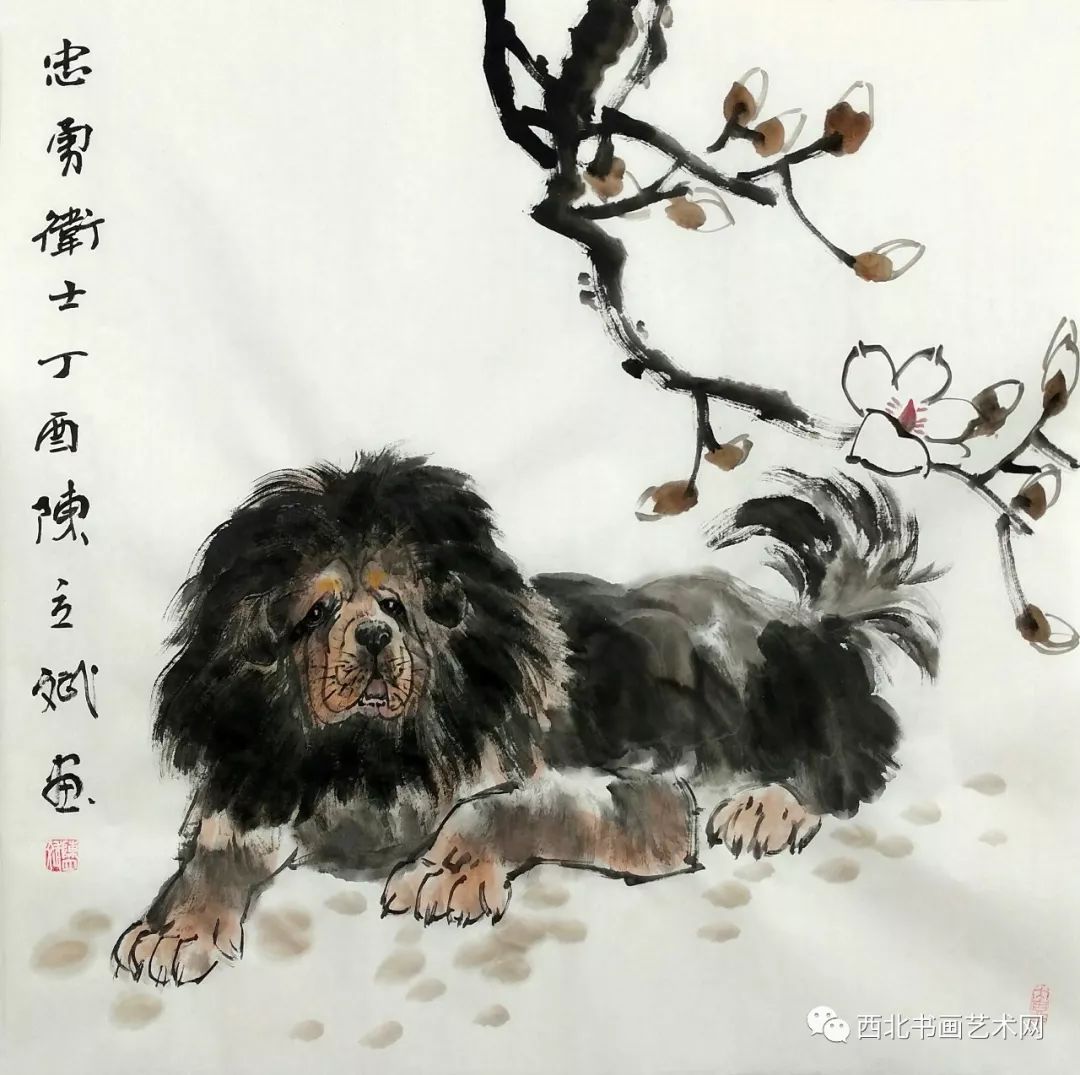 【书画名家】陈立斌新作:萌犬迎新,旺旺临门