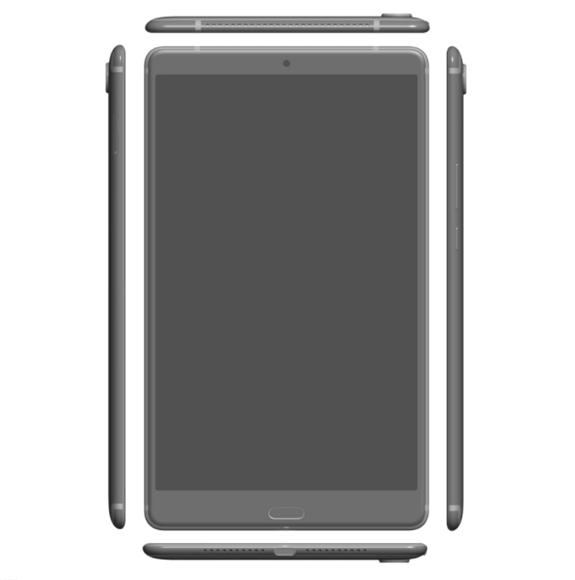 麒麟960/2K屏 华为MediaPad M5平板渲染图曝光