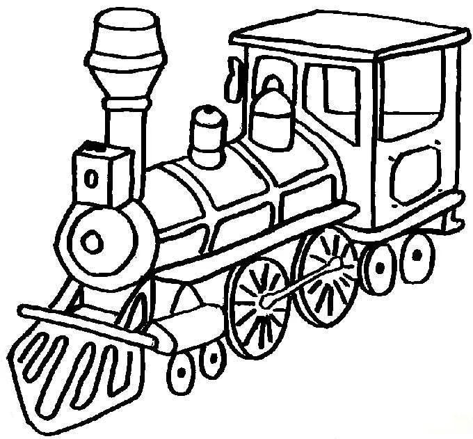 蒸汽机车简笔画老式图片