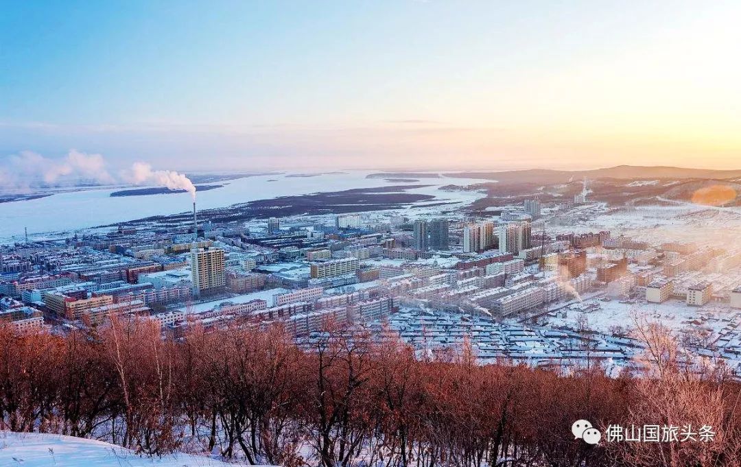 双鸭山雪景图片