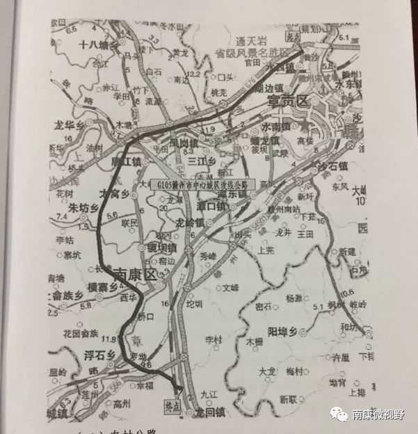 贛州105國道部分要改線還有中心城區73條道路投資35億元