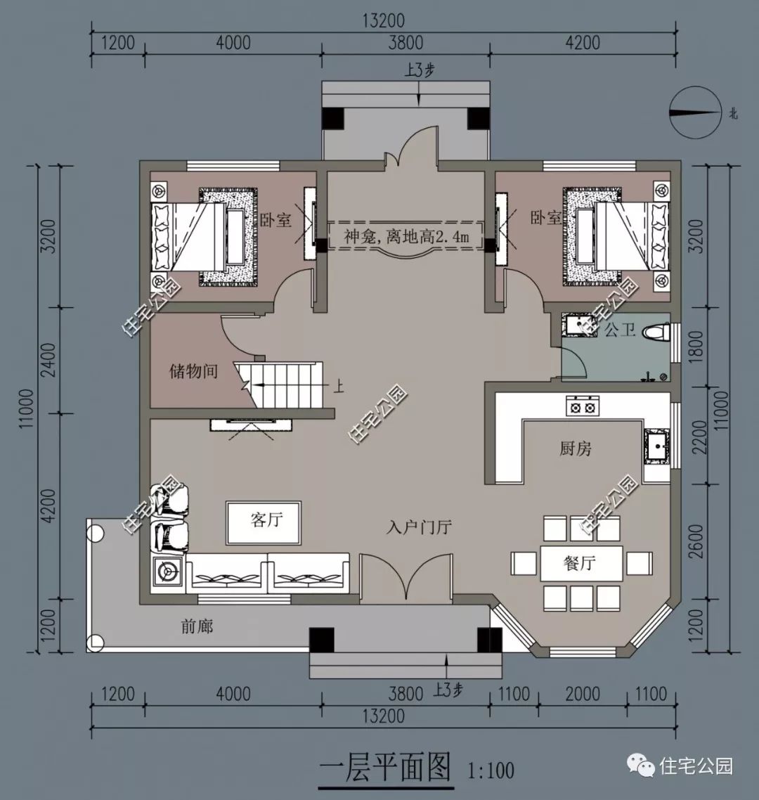 對開大門舒適過堂風11x13米別墅全圖預算視頻展示