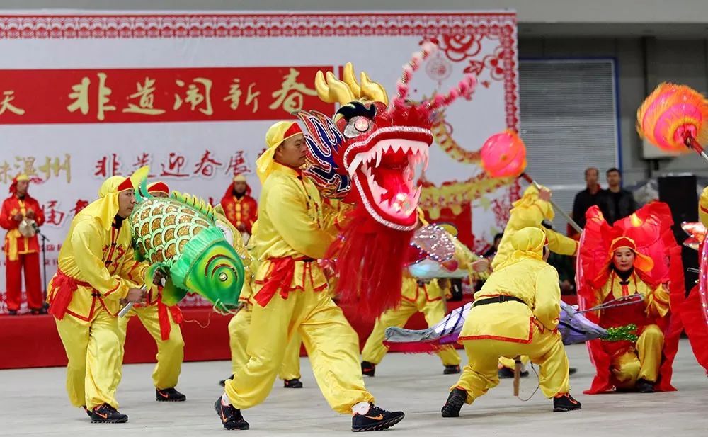 非遺大矼魚龍燈舞進溫州永嘉這些項目亮相年味溫州非遺迎春展