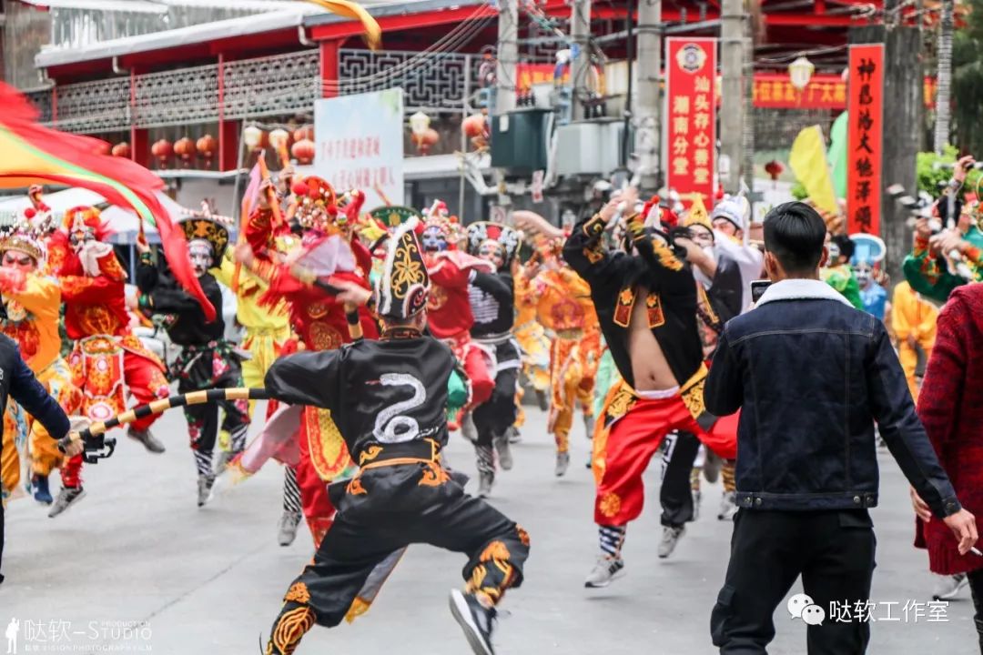 大型峽山街道義英鄉恭迎玄武山佛祖民俗活動航拍多圖視頻