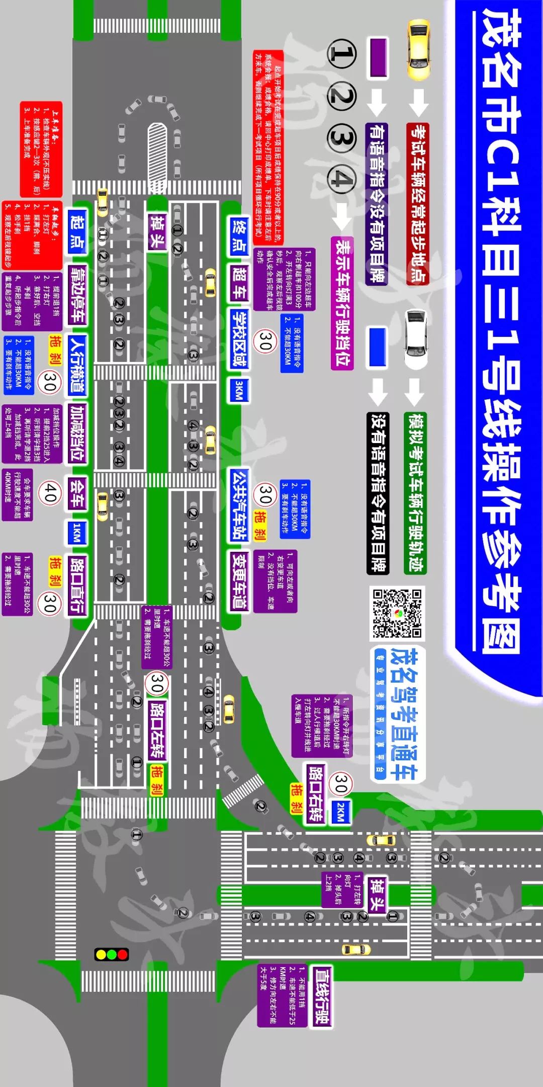 鸭河科目三2号线路图图片