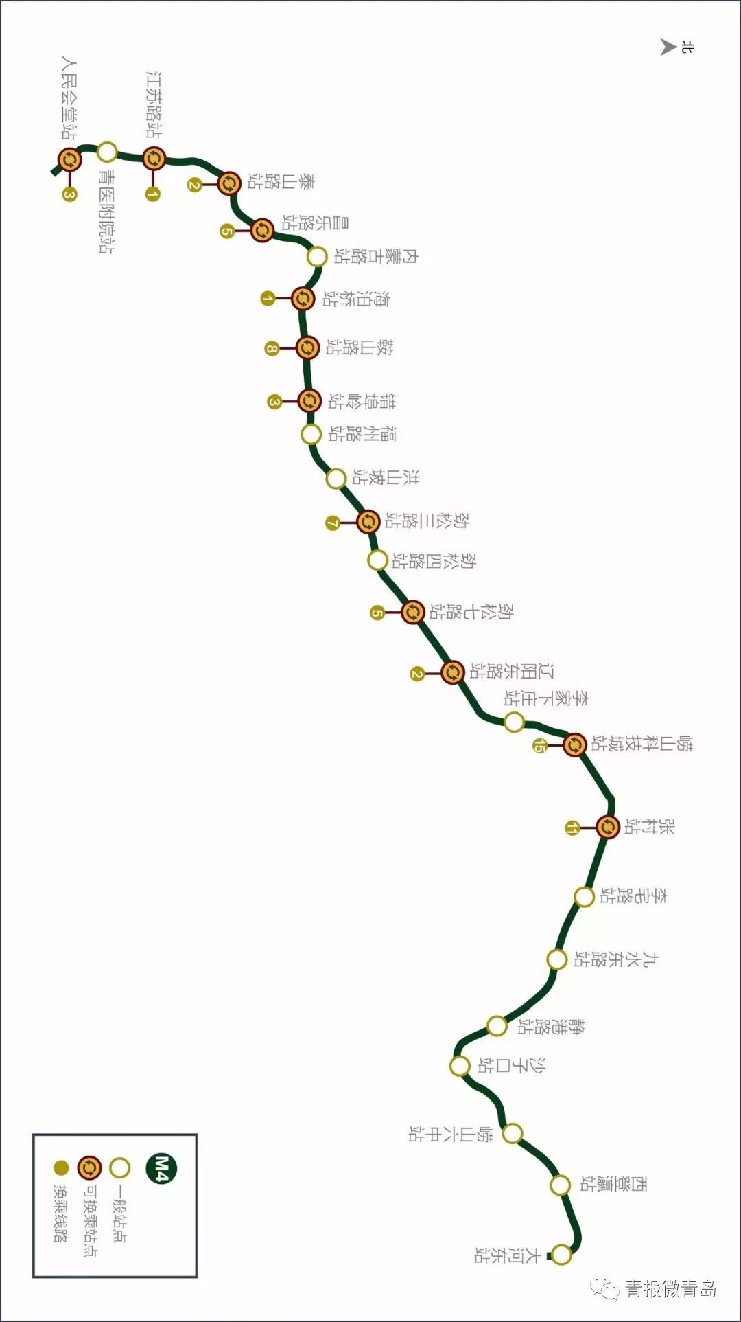 青岛地铁4号线线路图片