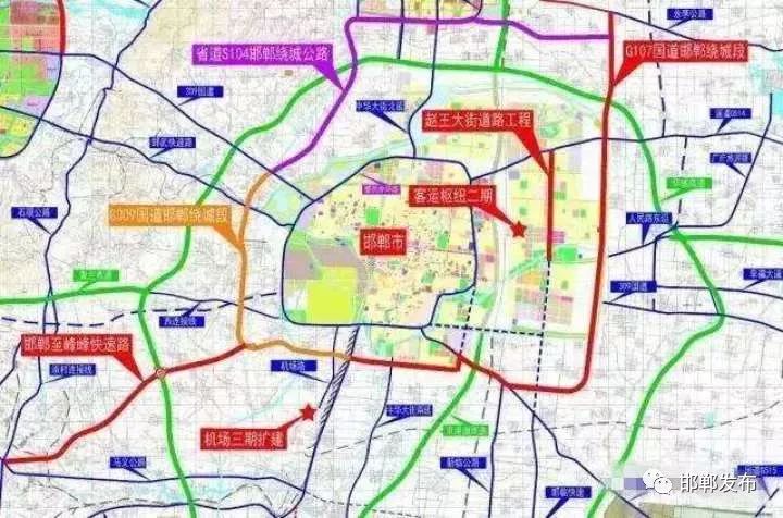 邯郸新修107国道线路图图片