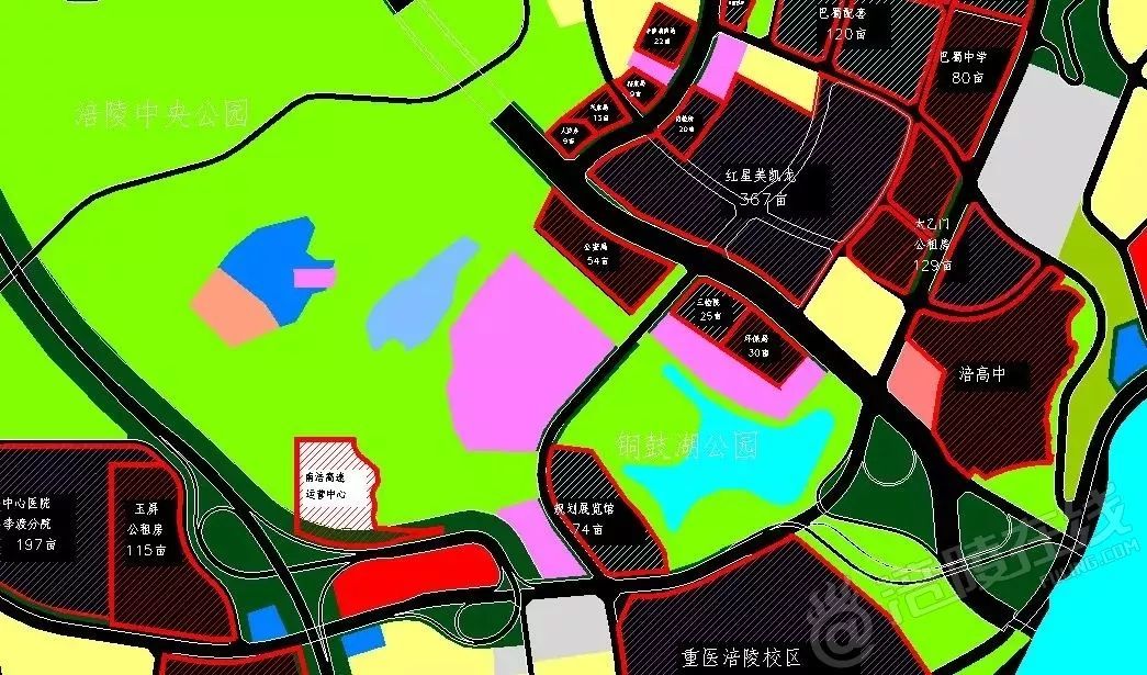 涪陵新区北环规划图图片