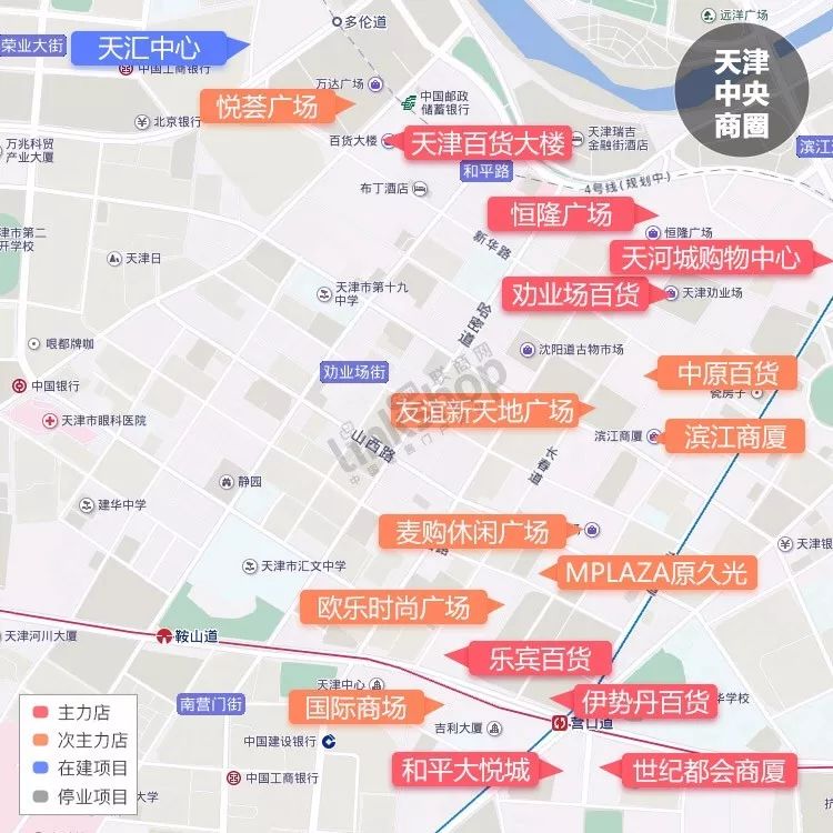 天津市商圈分布图图片