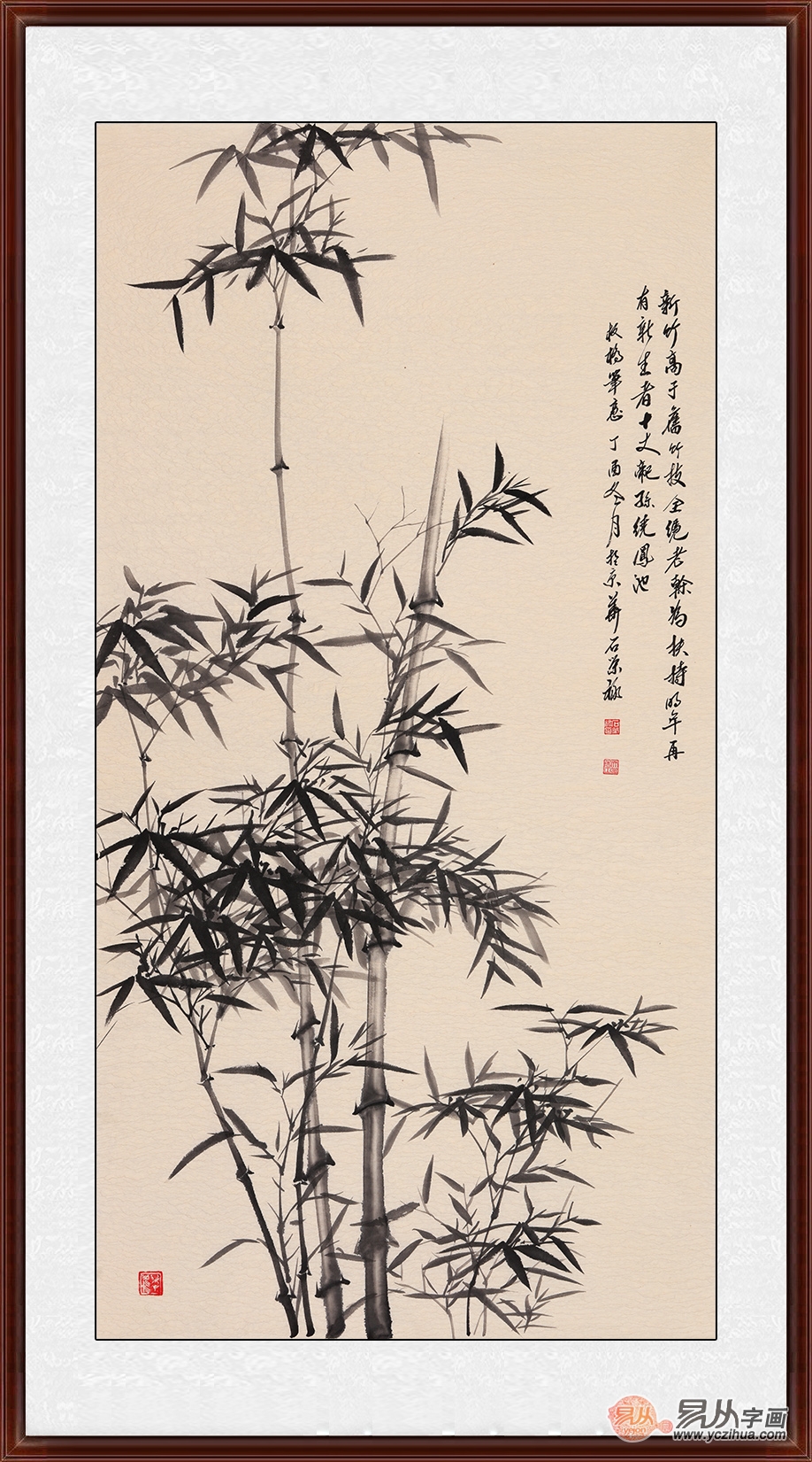 四尺竖幅竹子写意画图片