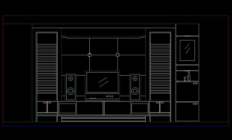 分享电视背景墙cad施工图效果图看看哪款适合你