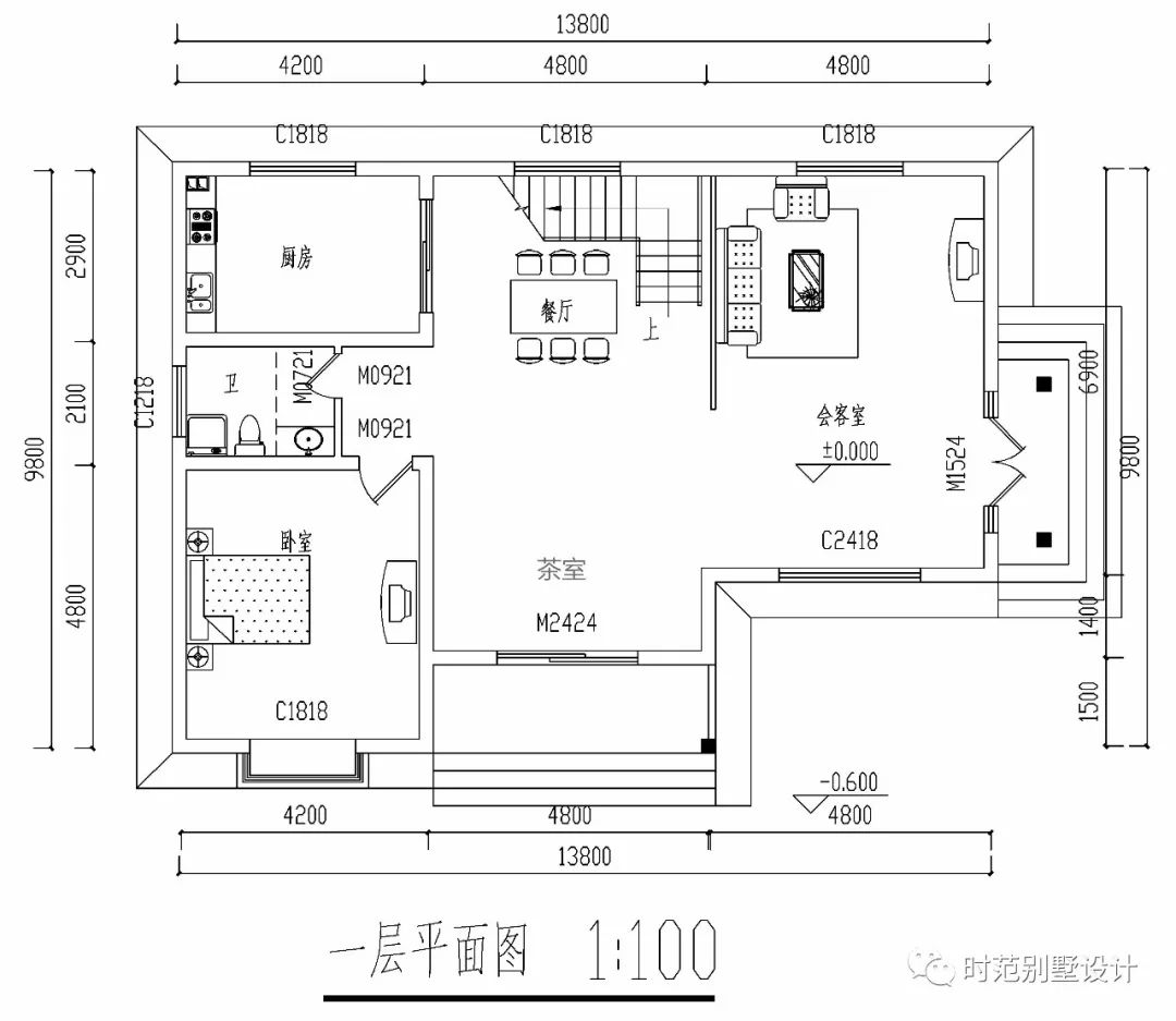 适合农村自建的2层经典别墅,占地9x13米,布局精致通透!