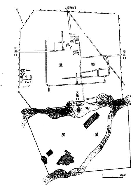 辽上京城平面图图片