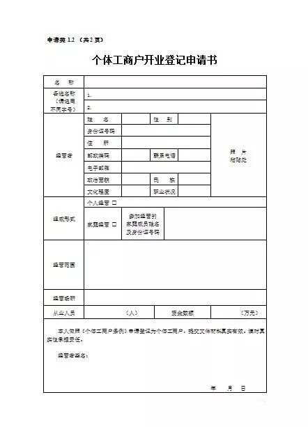 委托代理人证明5,个体工商户营业执照办理一般只需三个工作日,如果