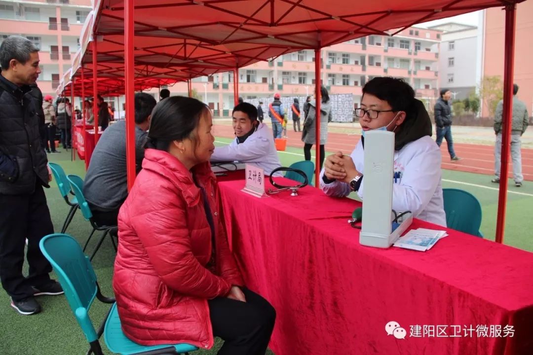 圖:建陽第一醫院醫生為群眾免費義診△圖:建陽第一醫院醫生為群眾