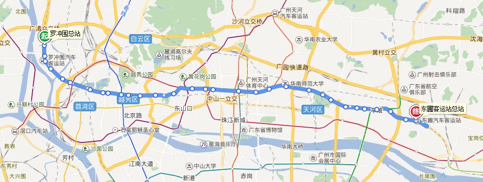 广州82路公交车路线图图片