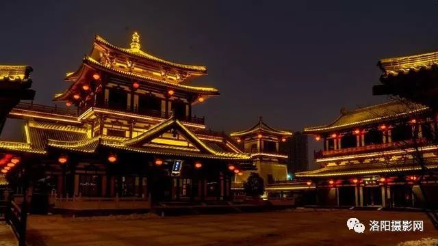 洛陽夜景:唐時皇帝休閒地,雪夜輝煌上陽宮