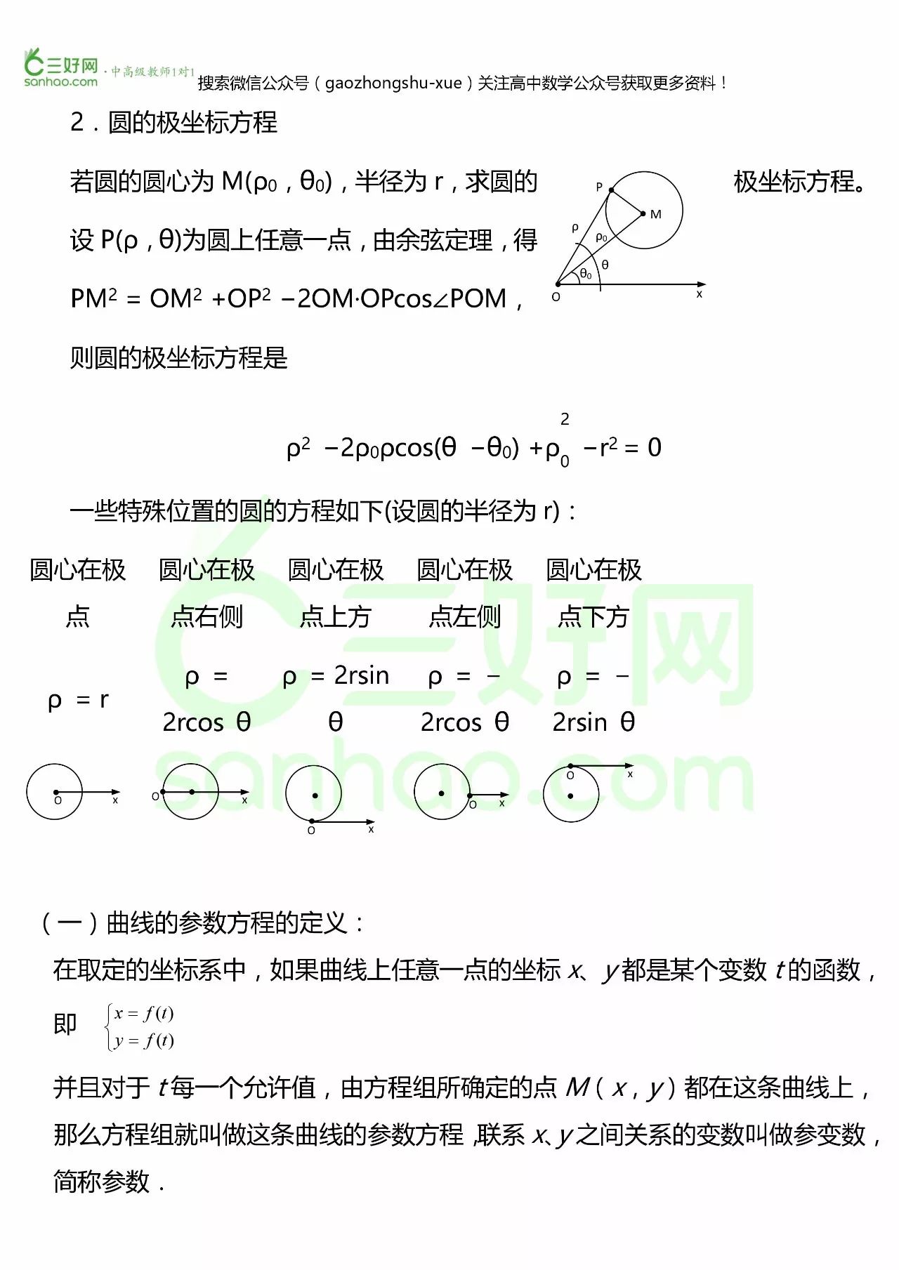 极坐标知识点图片