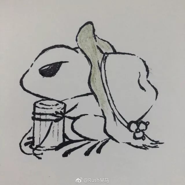 青蛙背面简笔画图片