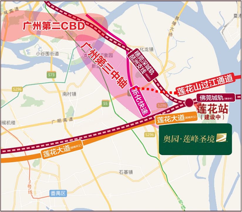 番禺莲花大道线路图图片